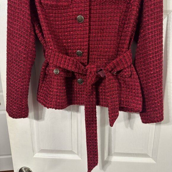 White House Black Market Belted Tweed Jacket - Picture 3 of 16